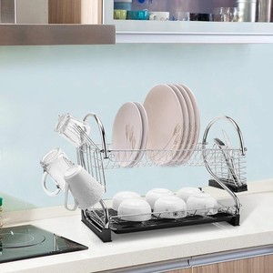 <strong>Drying</strong> <strong>Racks</strong> with Drainboard Chrome Metal Stainless Steel Bowl Holder Dish Drainer <strong>Rack</strong> - Product Image 5