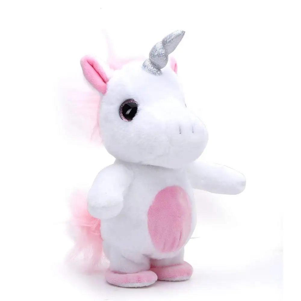 Wholesale pink unicorn repeat what you say talking plush hot toy