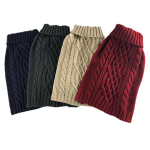 Paleo rajutan hewan peliharaan anjing Jumper produsen multi-warna hangat lembut kucing anjing memutar rajutan musim dingin Sweater hewan peliharaan padat pakaian - Product Image 1