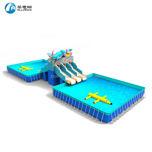 2019 grand cadre en métal piscine 20x20x1.32m en plein air équipement de piscine d'eau - Product Image 5