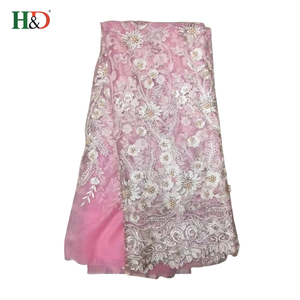 H & D nuevo estilo al por mayor de la fábrica superior 10 ropa Africana materiales George 2018 tela de encaje - Product Image 2