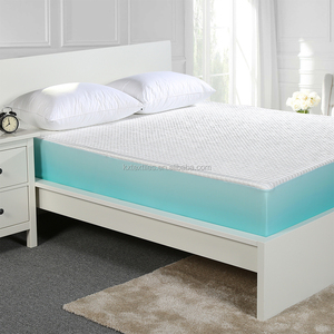 Protège-<span class=keywords><strong>matelas</strong></span> imperméable en tissu tricoté imprimé bleu personnalisé, super confortable et rafraîchissant pour l'été - Product Image 1