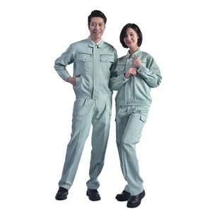 Labor safety men women engineering Long sleeves jacket and pants workwear set uniform