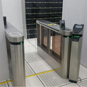 India High Security Face Recognition Fingerprint Access Control Swing Flap Barrier Gate Speed Turnstile Gate