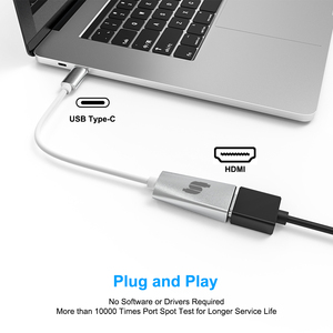 <span class=keywords><strong>Adaptateur</strong></span> USB 3.1 Type C à <span class=keywords><strong>HDMI</strong></span> femelle, miroir HD 4K, extension pour <span class=keywords><strong>Mac</strong></span>, coque en alliage de Zinc, câble hub - Product Image 3