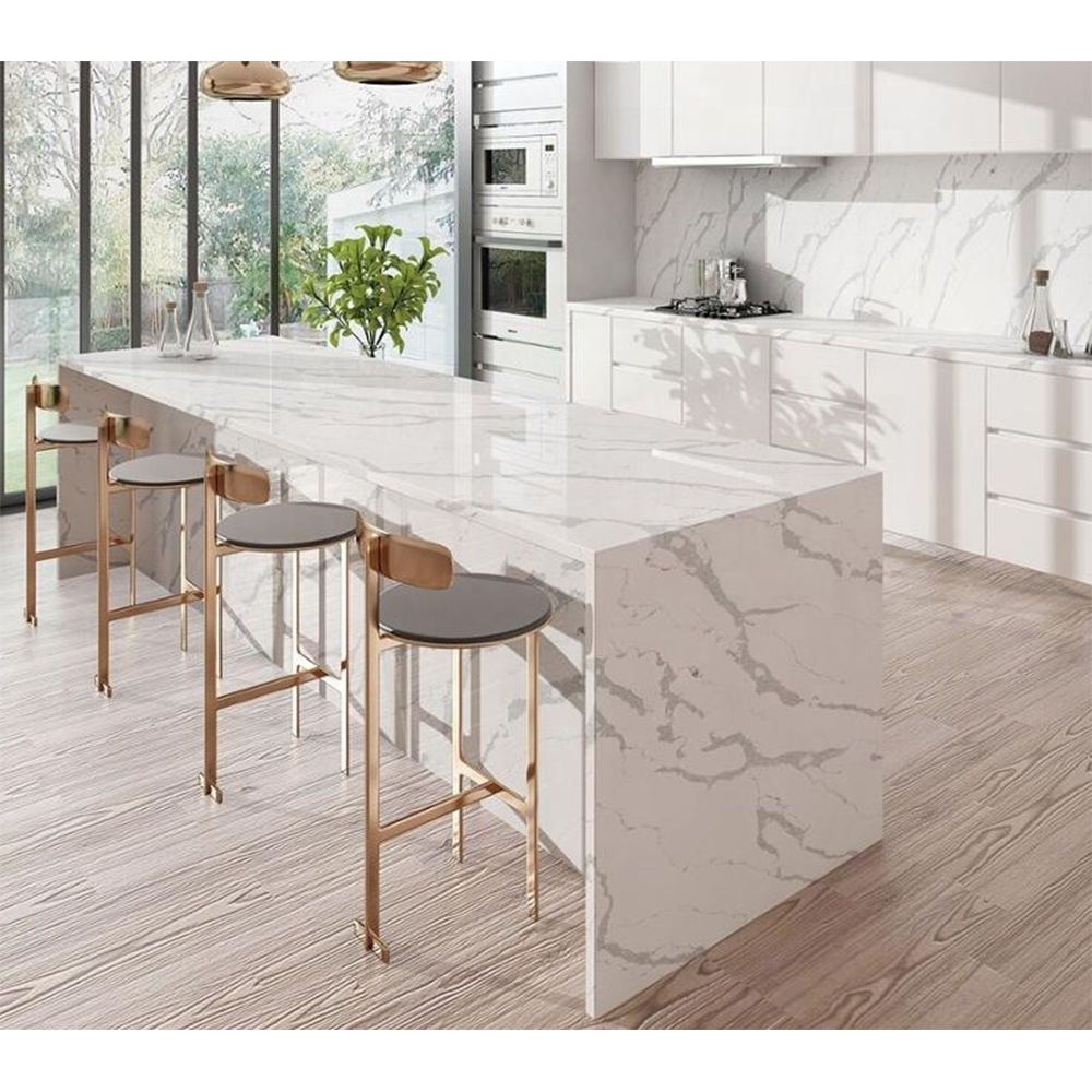 Prefab Artificial Calacatta Quartz Countertops High Quality