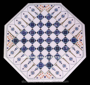 <b>Chess</b> <b>Table</b> Inlay Top, Marble Inlaid <b>Tables</b> - Product Image 1