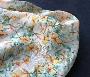 Tela de Lino y Algodón 100% Puro con Estampado <span class=keywords><strong>Digital</strong></span> Personalizado para la Confección de Camisas y Vestidos - Product Image 4