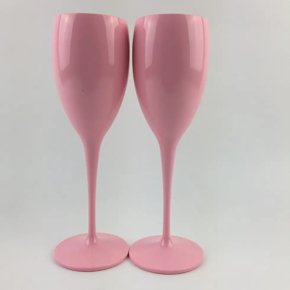 5.5OZ Popular Colored Safe Unbreakable Wedding Parties Toasting Plastic Flutes For Champagne