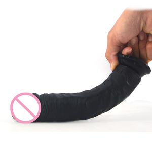 FAAK 24 cm Realistischer Männlicher Doppelhärte-<span class=keywords><strong>Dildo</strong></span> in Schwarz mit Faak <span class=keywords><strong>Dildo</strong></span>-Hose Faak Silikon-Dildos Orgasmus-Spielzeug - Product Image 6