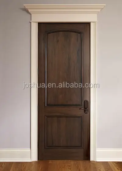 שחור אגוז עץ מלא פנים דלת