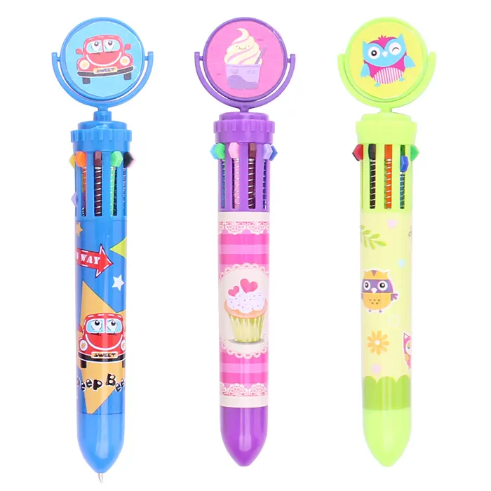 INTERWELL cute fancy pens for journalists custom multicolor cartoon ball pens