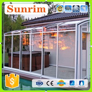 Sombra de Policarbonato Transparente y Aluminio Retráctil Recintos <span class=keywords><strong>Patio</strong></span> Terraza Acristalada - Product Image 2