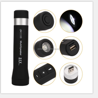 Haute qualité Mini multi-fonction étanche IPX5 led lampe torche haut-parleur stéréo sans fil avec microphone musique