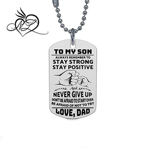 Al <span class=keywords><strong>Mio</strong></span> <span class=keywords><strong>Figlio</strong></span> Mai Dimenticare Che Amo Papà Si Dog Tag padre Papà Stay Positive Never Give Up Military Air Force Navy Collana - Product Image 1