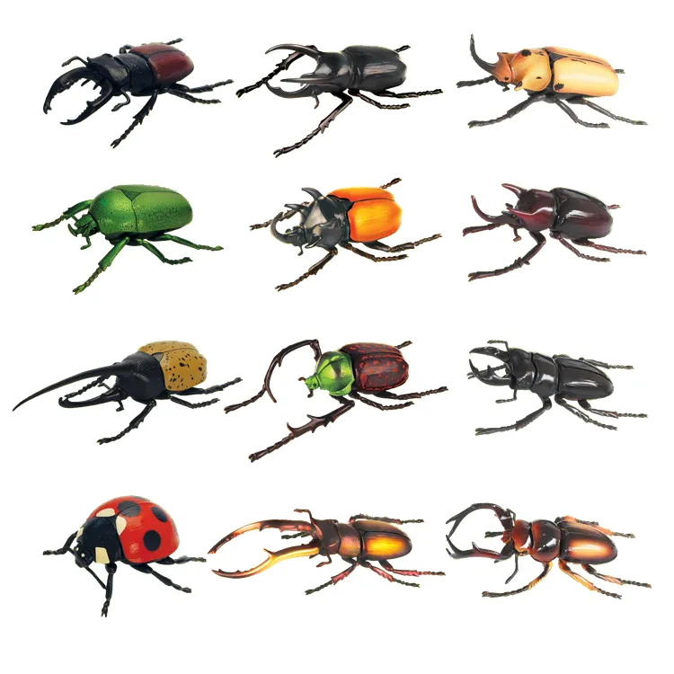 Mainan Teka-teki 3D Serangga Kapsul Serangga Blok Kumbang Mainan Kejutan