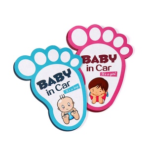 Pegatina reflectante 3M impermeable <span class=keywords><strong>para</strong></span> coche con señal de bebé en forma de pie elegante - Product Image 1