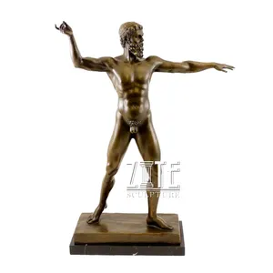 Decorative metal art greek gods statues zeus bronze sculpture