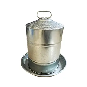 5 gallon Metal Double Wall Poultry Drinke chicken waterer Feeder and Water Drinker for Poultry