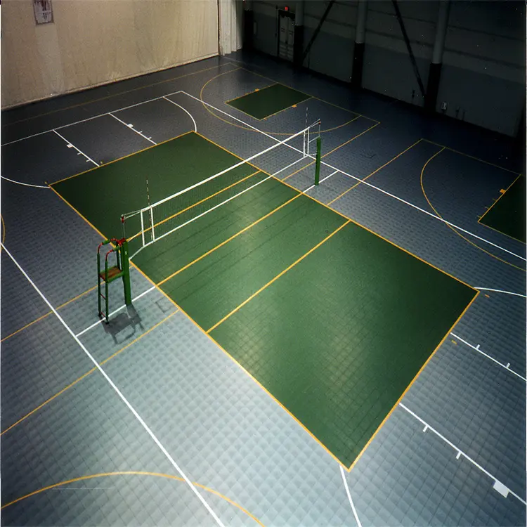 Suelo impermeable para baloncesto, pista de bádminton, estera de suelo de goma