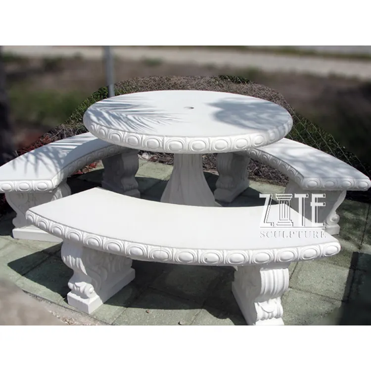 Mesa y sillas de granito de piedra para jardín al aire libre, gran oferta