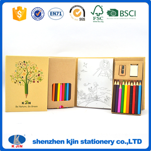 Mini Set di 12 Matite Colorate con Libro da Colorare per Bambini, Set di Cancelleria per <span class=keywords><strong>Disegno</strong></span> Scolastico - Product Image 2