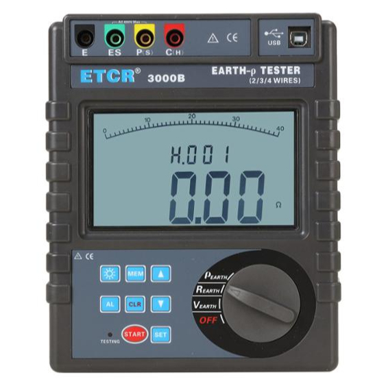 ISO CE ETCR 3000B Earth Resistance Soil Resistivity Tester