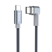 Câble de charge magnétique angulaire HOCO U40A 87W de 2 m avec connecteur rotatif à 180 degrés, conducteur en cuivre pur pour ordinateur et appareil photo