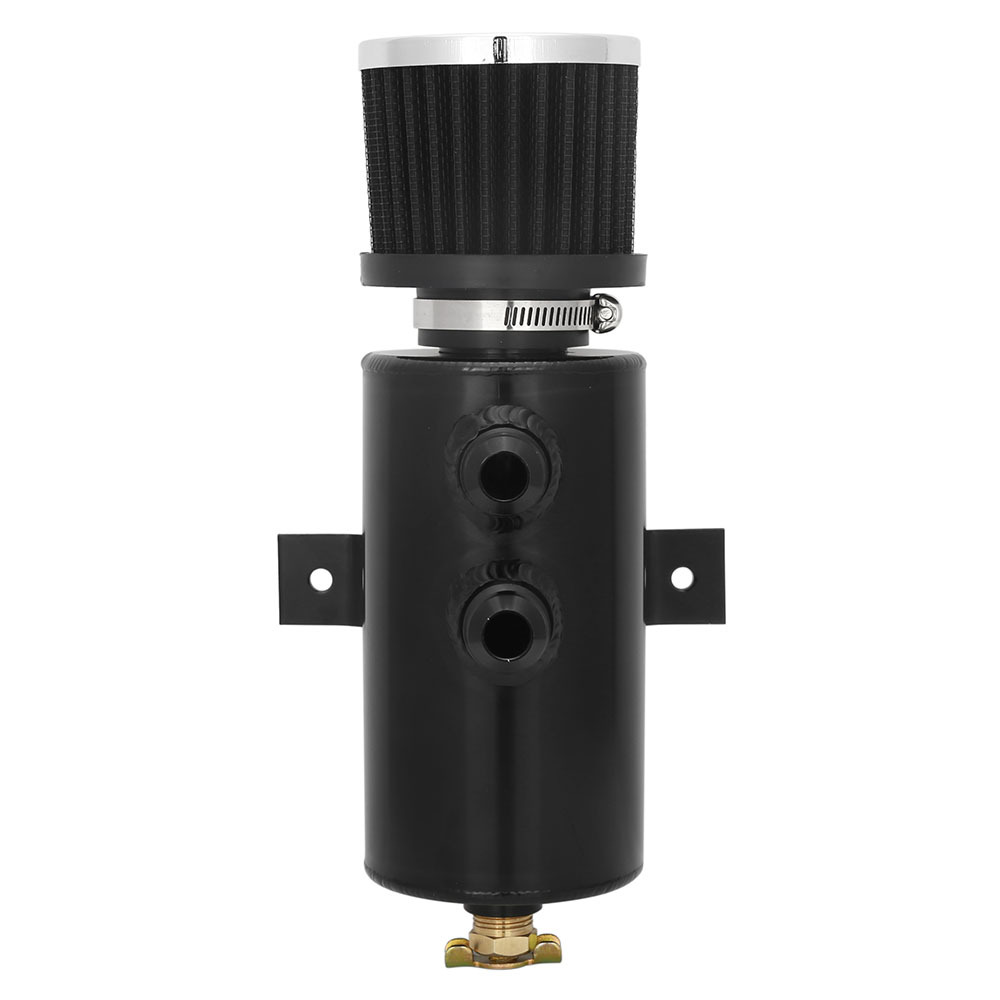 1.2L Baffled Oil Catch Can - 10AN Ports, Dual Breather Filter, Universal Fit