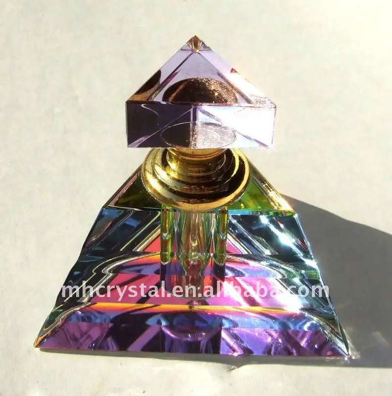 Pyramide Aurora Borealis Kristallglas Parfüm Flasche MH-X0470