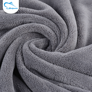 Usine prix doux confortable tricot chaîne solide couleur microfibre teints molleton tissu - Product Image 1