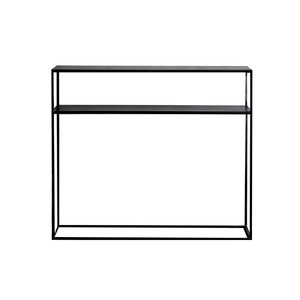 Nordic Europe Large 2 Tiers Metal <strong>Rectangle</strong> <strong>Coffee</strong> <strong>Table</strong> Console <strong>Table</strong> Sofa Side <strong>Table</strong> Living Room Modern Black - Product Image 1