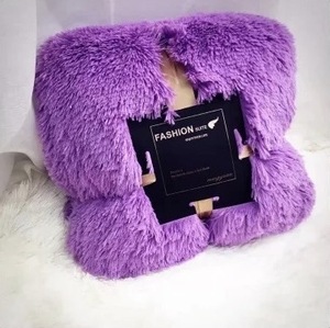 Siêu Mềm 100% Polyester Sang Trọng Dài Tóc Chồn Chăn Giả Lông Thú Chăn Hàn Quốc Chăn - Product Image 6