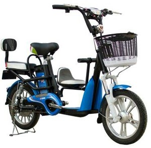 Bicicletta Elettrica Familiare a Tre Posti con Pedali, Scooter Elettrico con Batteria al Litio 48V 350W a Prezzo di Fabbrica - Product Image 3