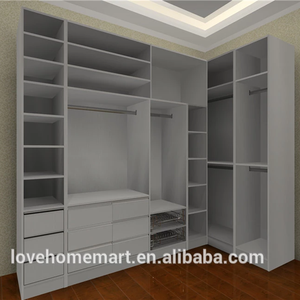<strong>Cheap</strong> Open Style Armoire <strong>Wardrobe</strong> MDF <strong>White</strong> Lacquer <strong>Wardrobe</strong> Bedroom Wall <strong>Wardrobe</strong> Design - Product Image 2