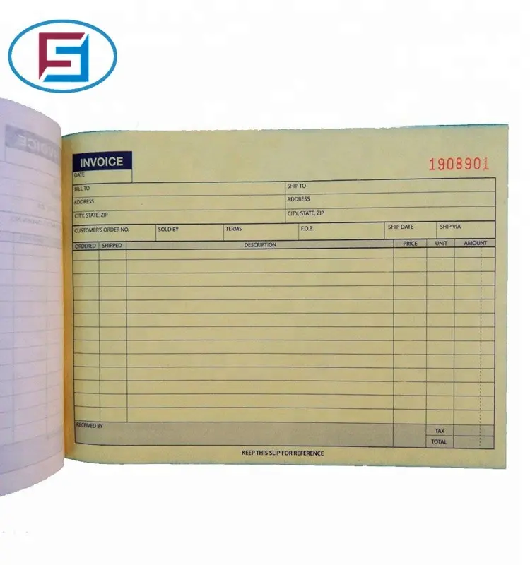 Duplicate Carbonless Receipt invoice book  tax invoice NCR book printing