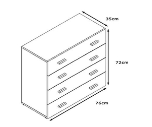 Nouveau design de commode en bois, armoire de tiroir de salon, commode de tiroir à haute brillance pour chambre à coucher - Product Image 5