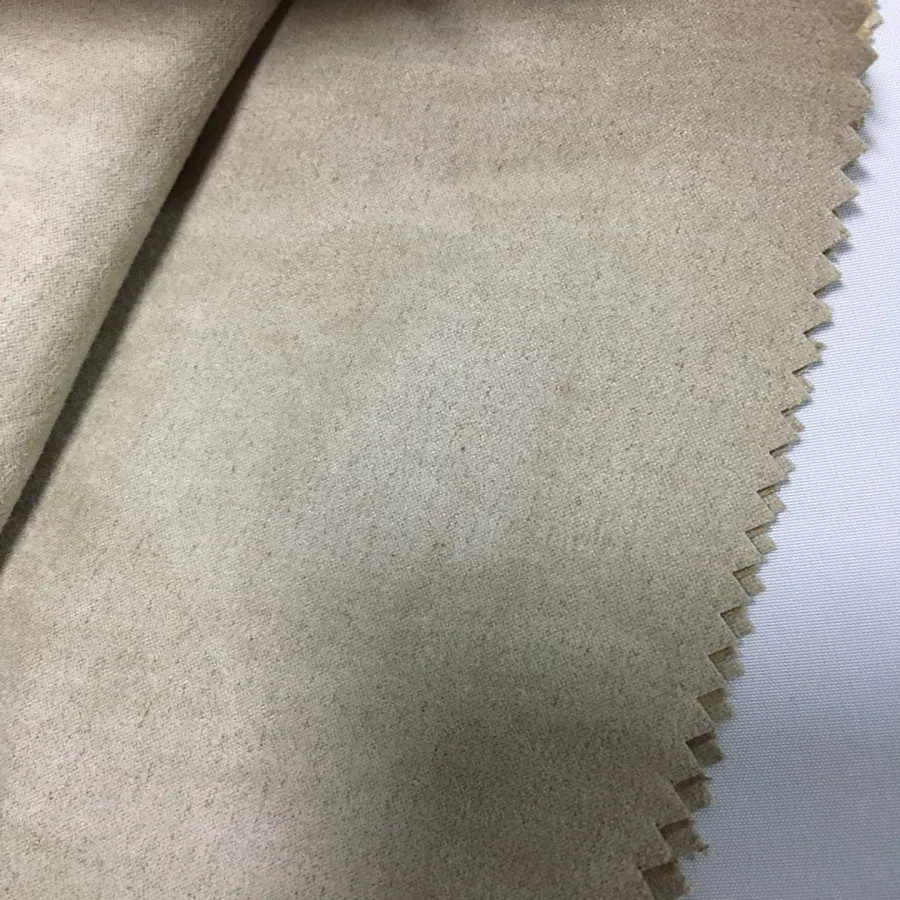 Tecido de sapato/a camurça de tricô faux laminada com espuma de eva revestida 2mm para material de sola de sapato