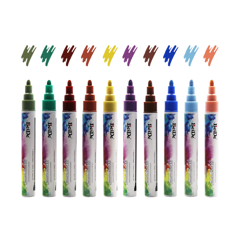 Medium Tip 10 Metallic Washable Liquid Chalk Marker For All Non-porous Surface
