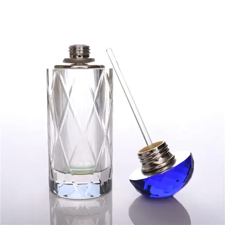 BOYE Manufacturer Empty Fancy Unique Design Arab Style Oil Perfume K9 Glass Crystal Attar Bottles