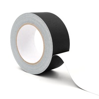 Résistance à la chaleur de couleur vive simple face tissu noir mat de 2 pouces sans résidu ruban de gaffer ruban de gaffer pour conduit robuste