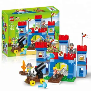 Castle Large Particles Bausteine Piraten War Bricks Pädagogisches Baby City Spielzeug Kompatibel mit Duplo