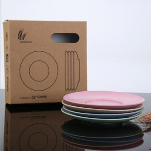 OEM logo rond <span class=keywords><strong>comestible</strong></span> paille de blé collation <span class=keywords><strong>assiette</strong></span> de fruits pour vente - Product Image 6