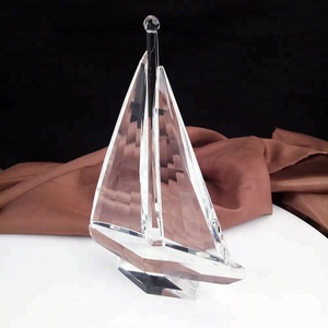 Personalización de nuevo modelo de diseño de cristal de barco de vela/barco modelo para la boda y regalo - Product Image 3