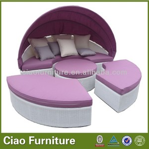 Ocio muebles de jardín patio redondo <span class=keywords><strong>tela</strong></span> <span class=keywords><strong>tumbona</strong></span> sofá cama - Product Image 1