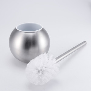 Ensemble de brosse de toilette moderne en acier inoxydable brossé avec support en plastique pour nettoyage de salle de bain, fourni par <span class=keywords><strong>HF</strong></span> Factory - Product Image 2