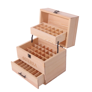 En bois de pin inachevé affichage young living <span class=keywords><strong>Doterra</strong></span> Huile Essentielle Boîte Organisateur rack - Product Image 4