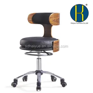 HY5012 Silla de escritorio silla de oficina en casa silla giratoria ajustable de madera contrachapada con ruedas para adultos y adolescentes dormitorio