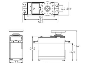 K-điện P0300 Analog 3 kg mô-men xoắn <span class=keywords><strong>servo</strong></span> <span class=keywords><strong>motor</strong></span> cho rc bay không người lái rc heli - Product Image 3
