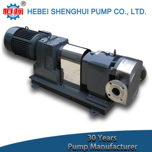 Hengbiao 3RP engranaje interno SS304 grado alimentario fijo lóbulo rotatorio sanitaria pastel bomba de transferencia - Product Image 4